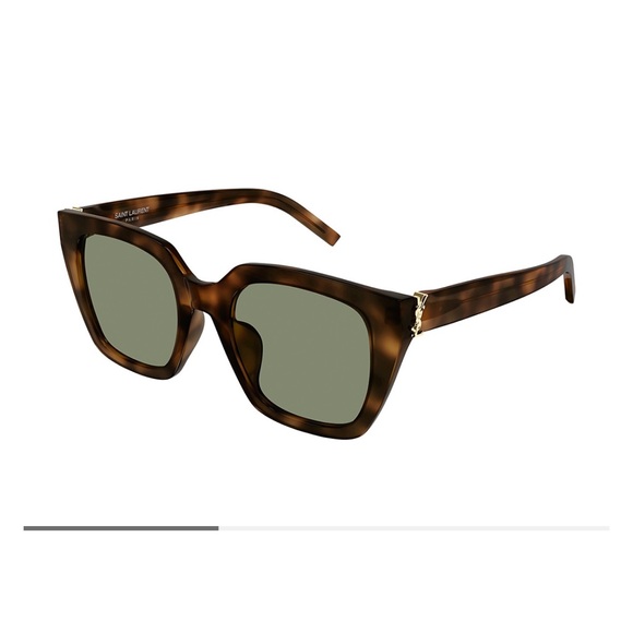 Saint Laurent – Square 54mm Sunglasses HAVANA HAVANA GREEN - Picture 1 of 8